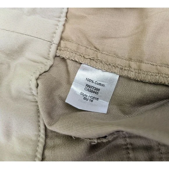 J. Crew Women's 8 Beige Tan Khaki Chino 100% Cotton Shorts 3.5" Inseam Mid Rise - Picture 5 of 11
